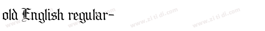 old English regular字体转换